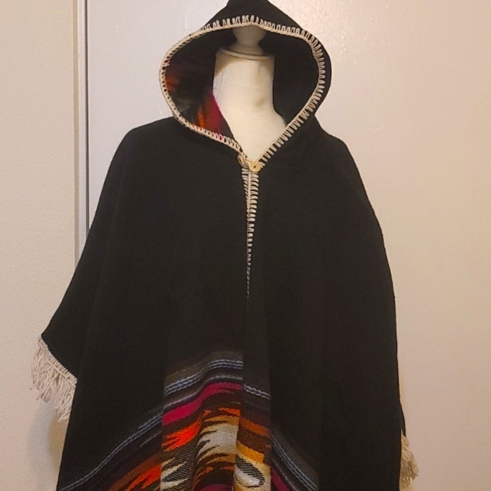 Women's wrap poncho. 